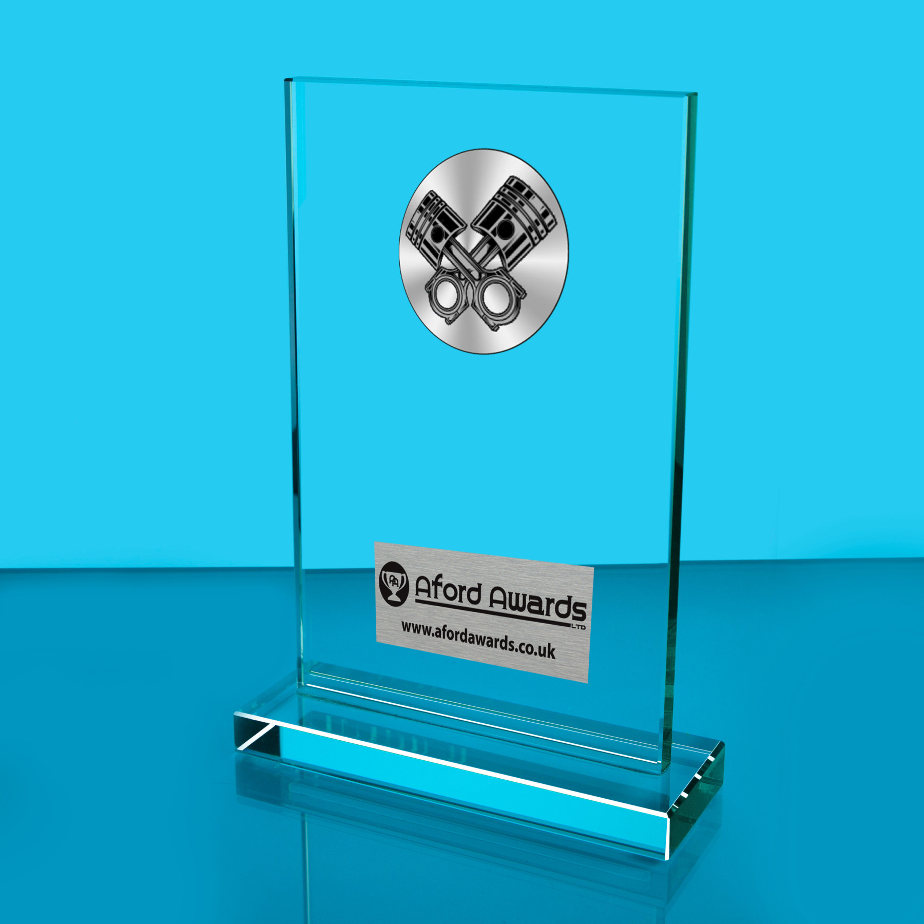 Motorsport Thick Glass Plaque with Black Presentation Box