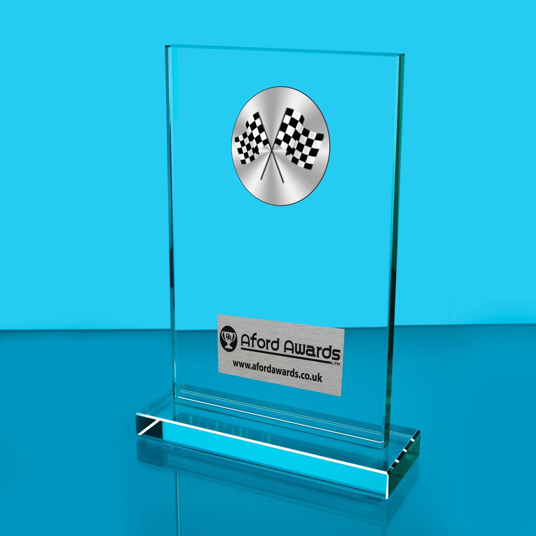 Motorsport Thick Glass Plaque with Black Presentation Box