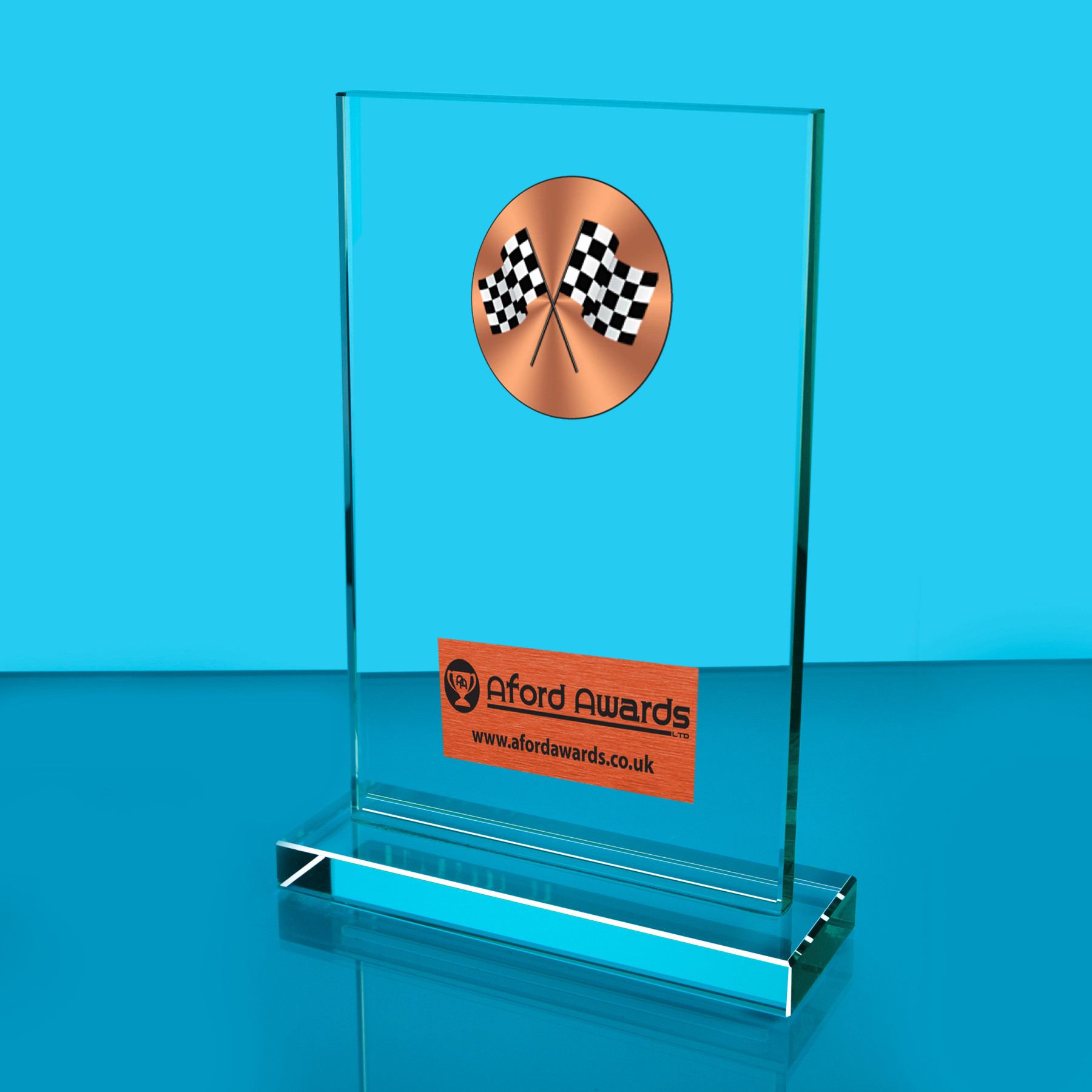 Motorsport Thick Glass Plaque with Black Presentation Box