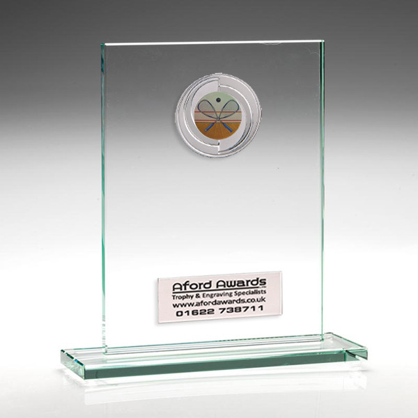 Engraved Squash Trophies Personalised Squash Glass Plaque Trophy Award 
