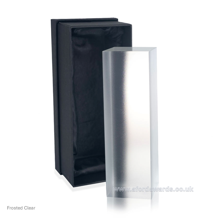 Chroma Ice Blue Crystal Column Award