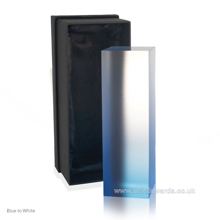 Chroma Ice Blue Crystal Column Award