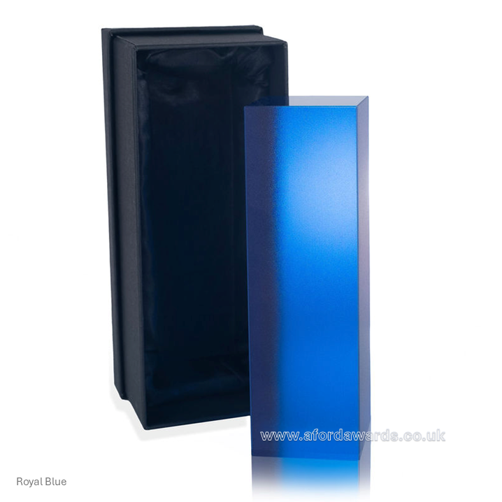 Chroma Ice Blue Crystal Column Award