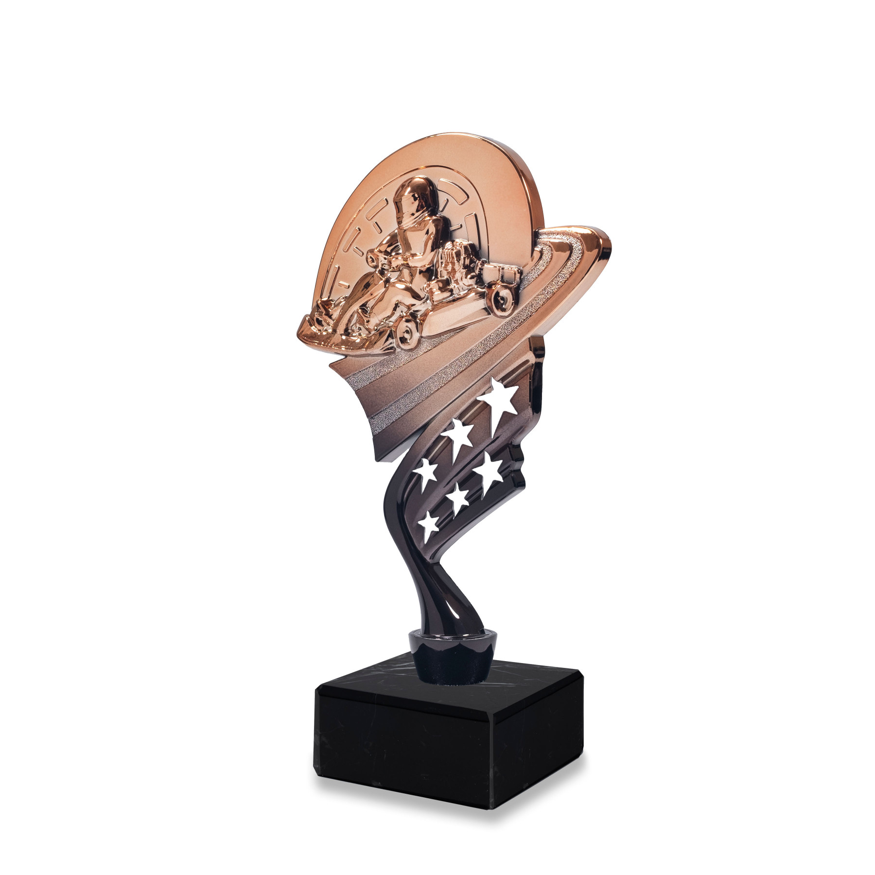 Go Karting Trophy - Gold, Silver & Bronze