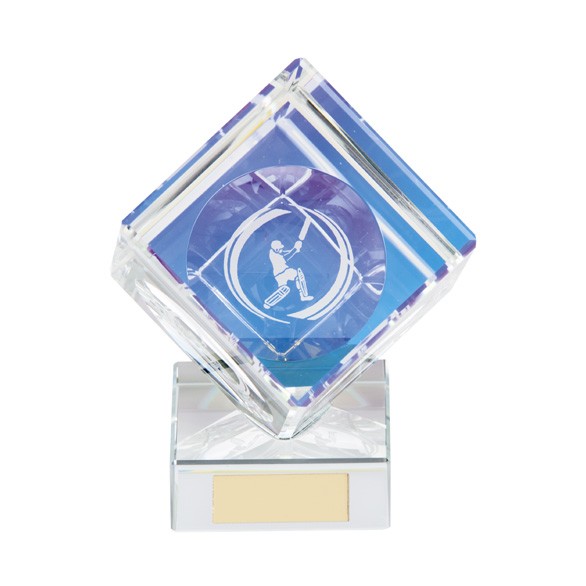 Victorious Cricket Cube Crystal Award