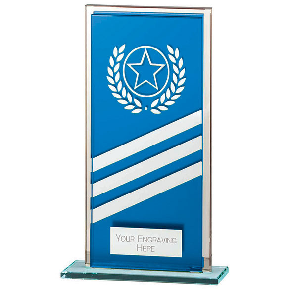 Talisman Mirror Glass Award Blue/Silver