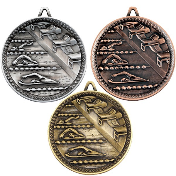 Swimming Deluxe Medal 60mm