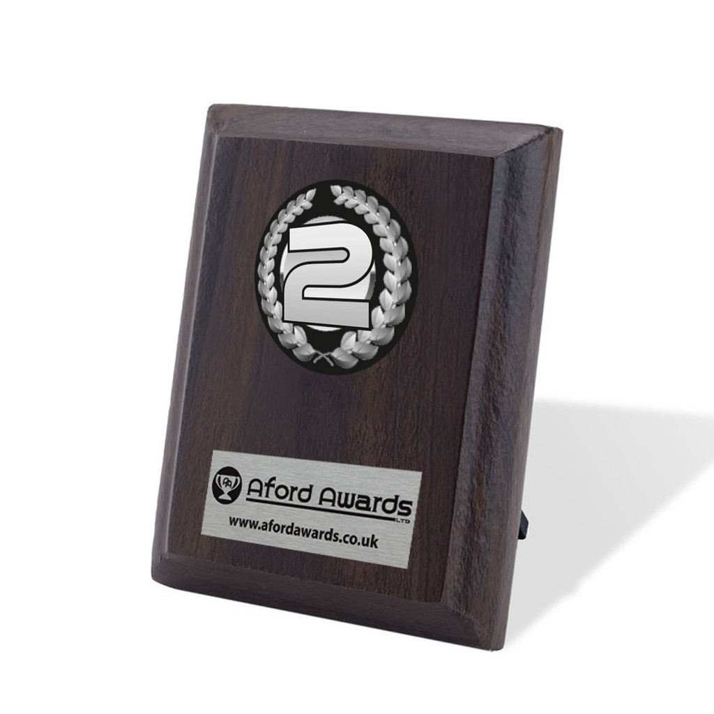 1st, 2nd & 3rd Place Walnut Plaque with Strut