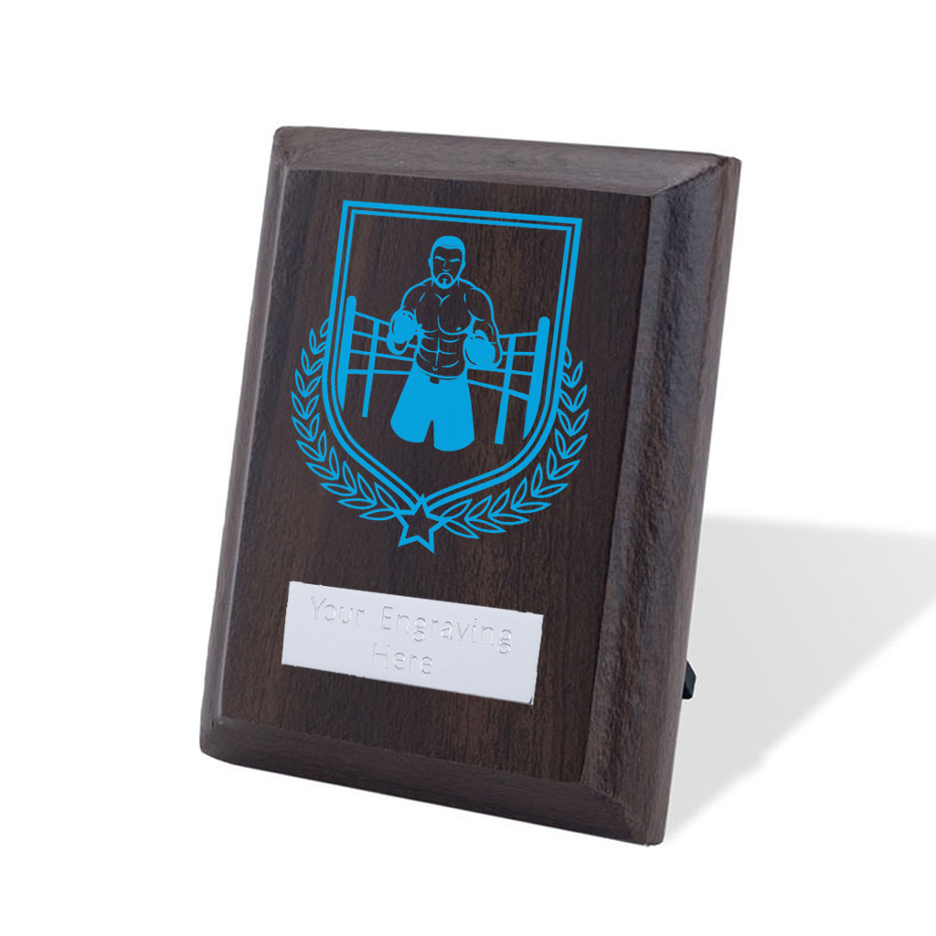 UV Colour Printed Boxing Walnut Plaque with Strut