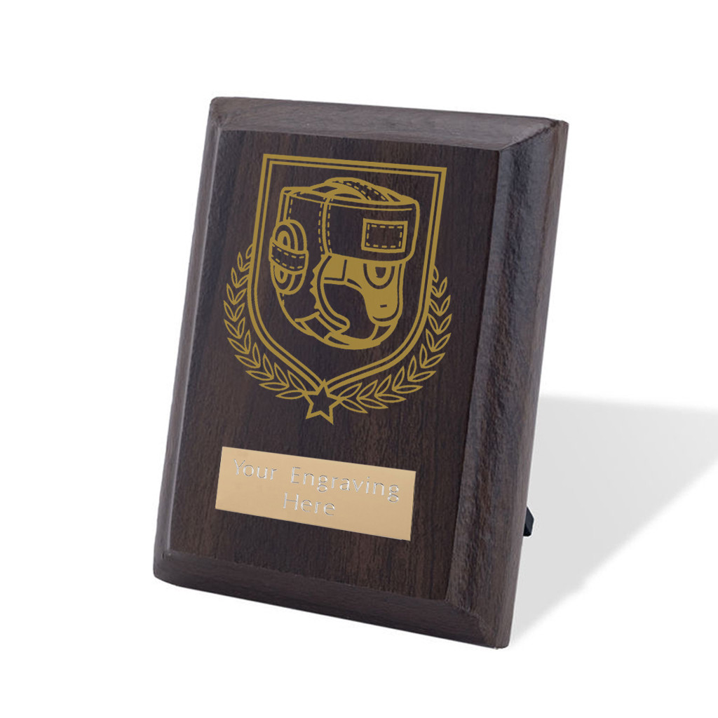 UV Colour Printed Boxing Walnut Plaque with Strut