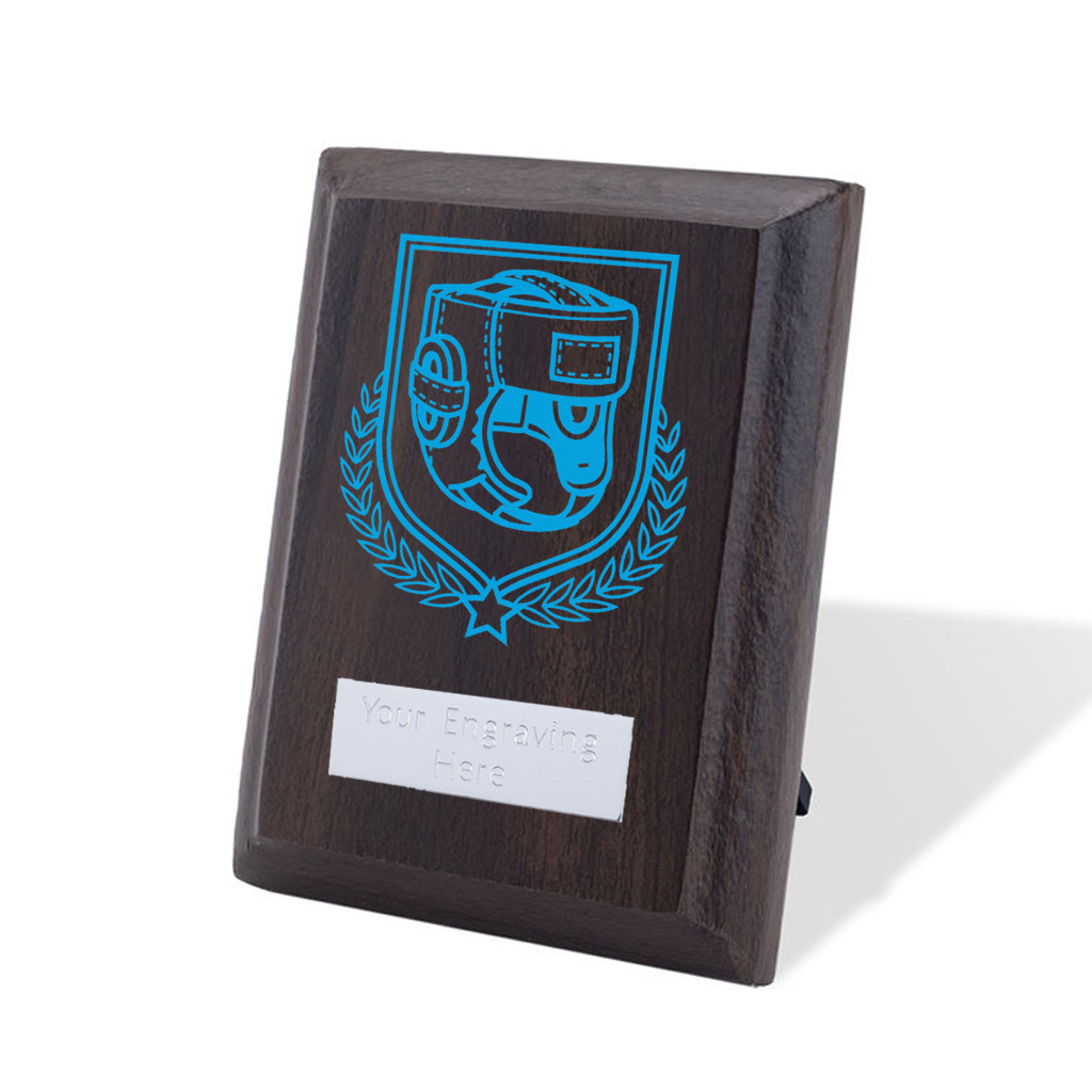 UV Colour Printed Boxing Walnut Plaque with Strut