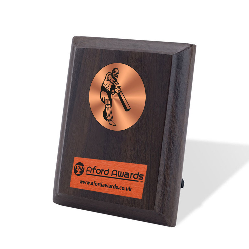 Cricket Walnut Plaque with Strut