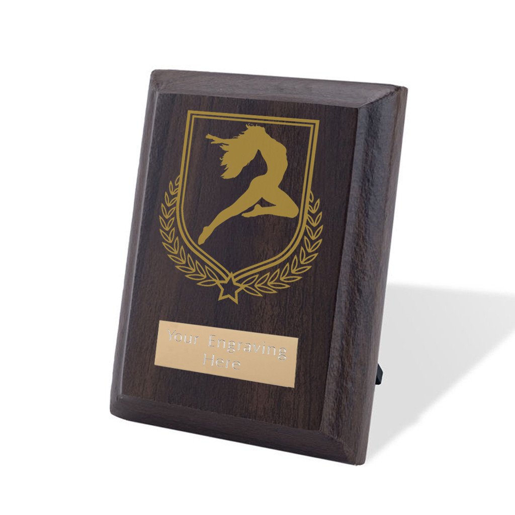 UV Colour Printed Dance Walnut Plaque with Strut