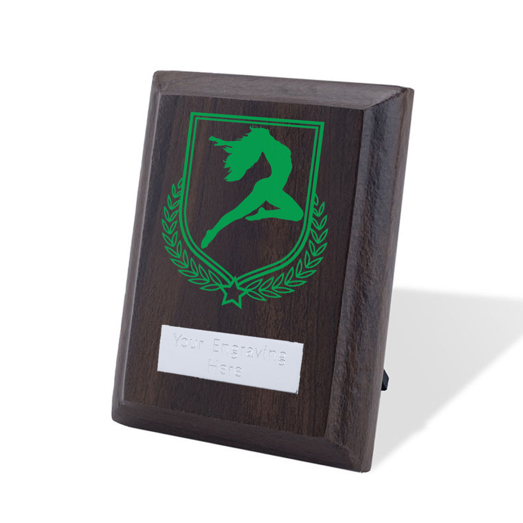 UV Colour Printed Dance Walnut Plaque with Strut