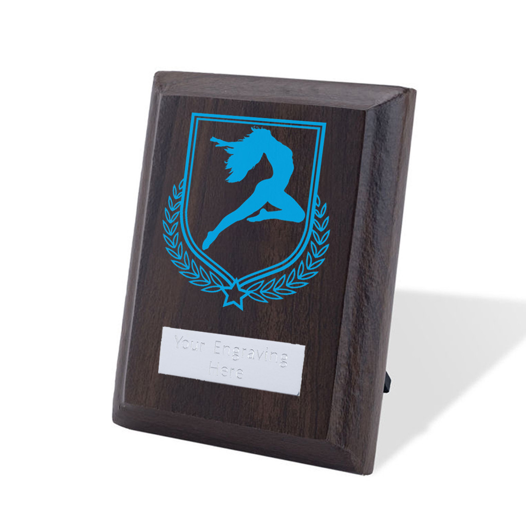 UV Colour Printed Dance Walnut Plaque with Strut