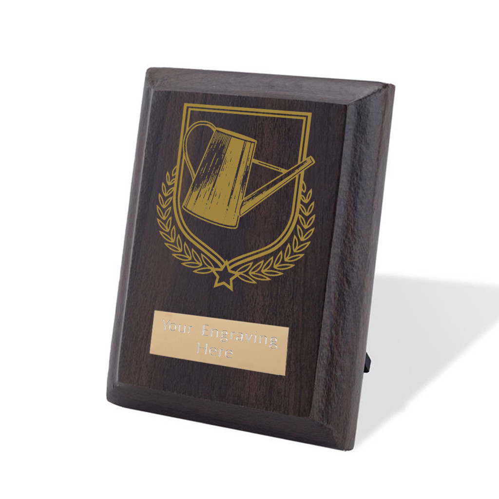 UV Colour Printed Gardening Walnut Plaque with Strut