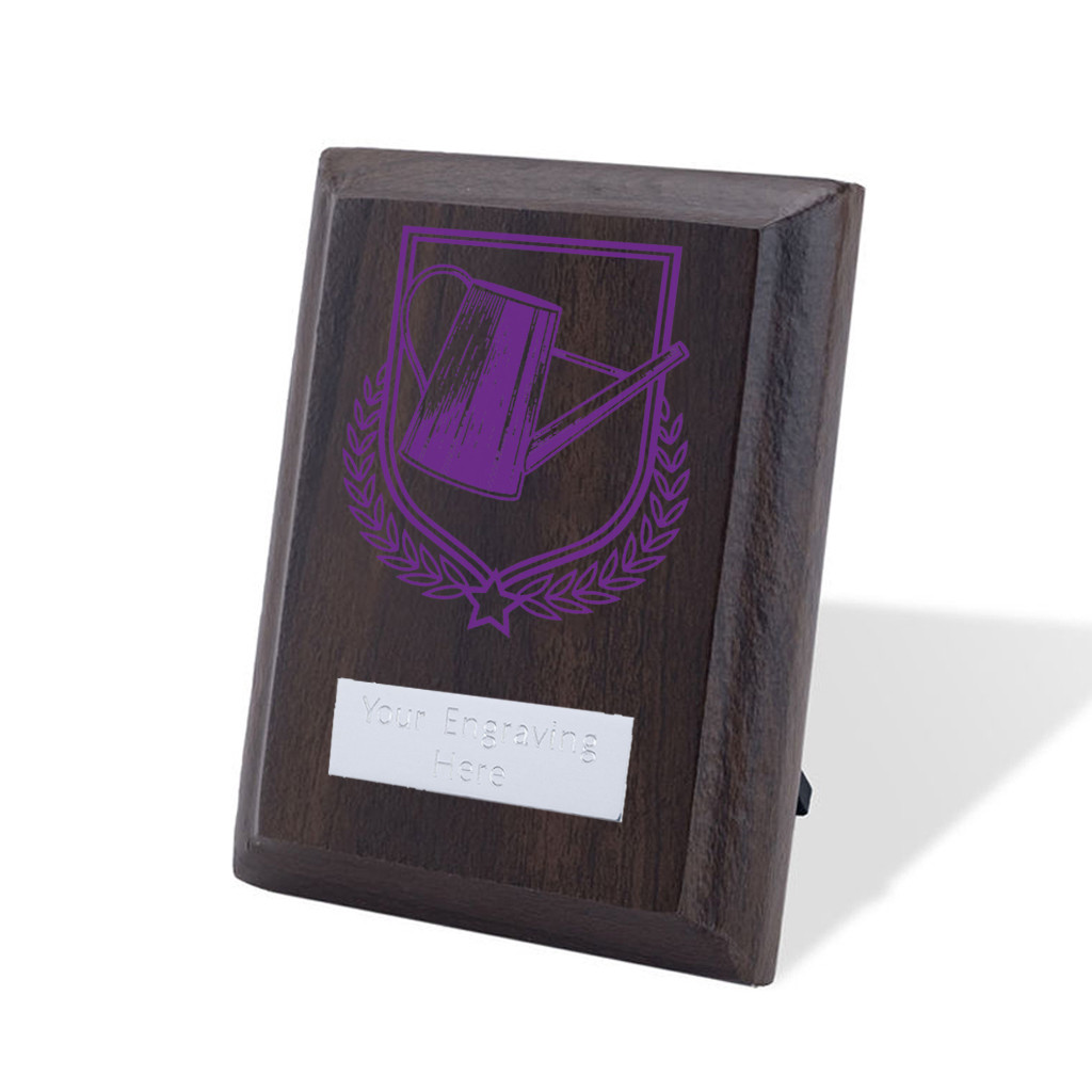 UV Colour Printed Gardening Walnut Plaque with Strut