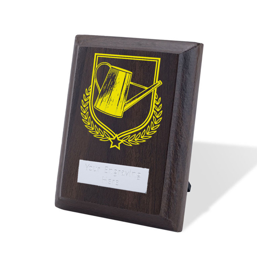 UV Colour Printed Gardening Walnut Plaque with Strut