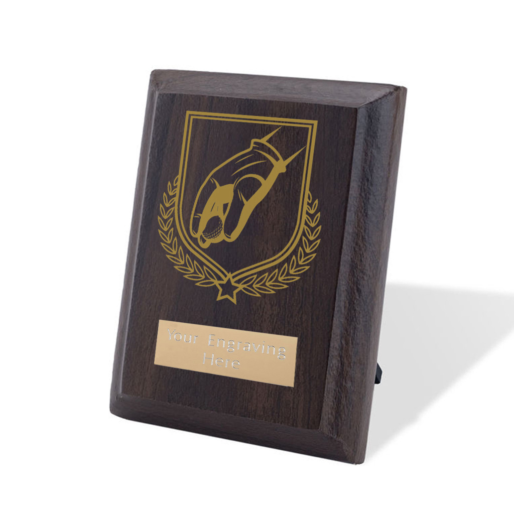 UV Colour Printed Golf Walnut Plaque with Strut