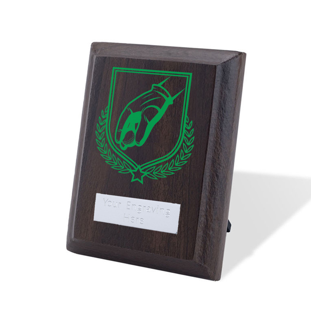 UV Colour Printed Golf Walnut Plaque with Strut