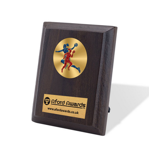 Handball Walnut Plaque with Strut
