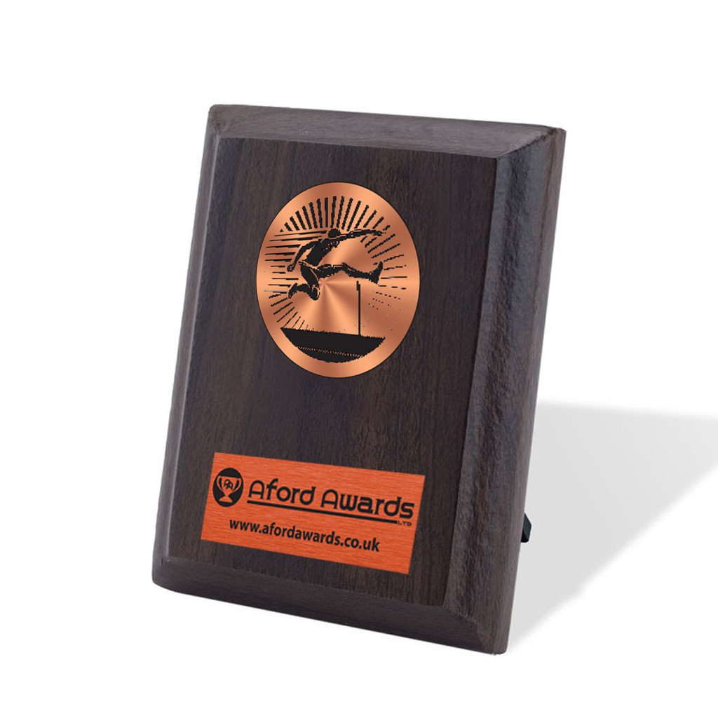 Hurdles Walnut Plaque with Strut