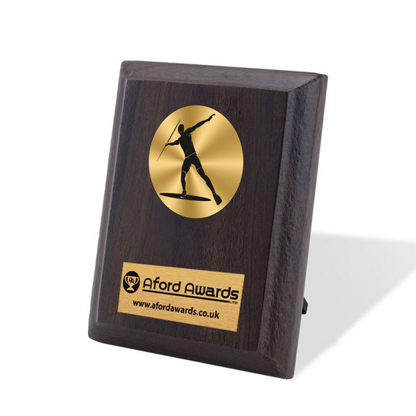 Javelin Walnut Plaque with Strut