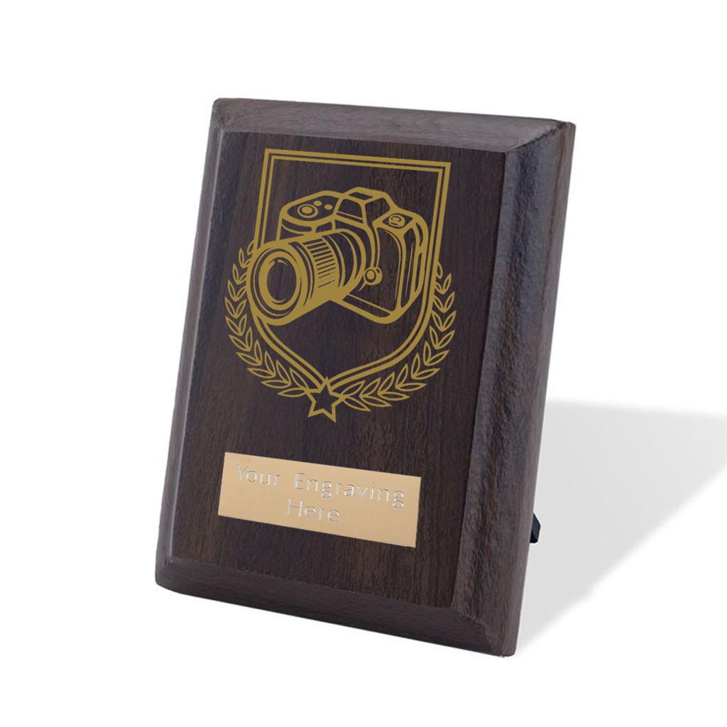 UV Colour Printed Photography Walnut Plaque with Strut