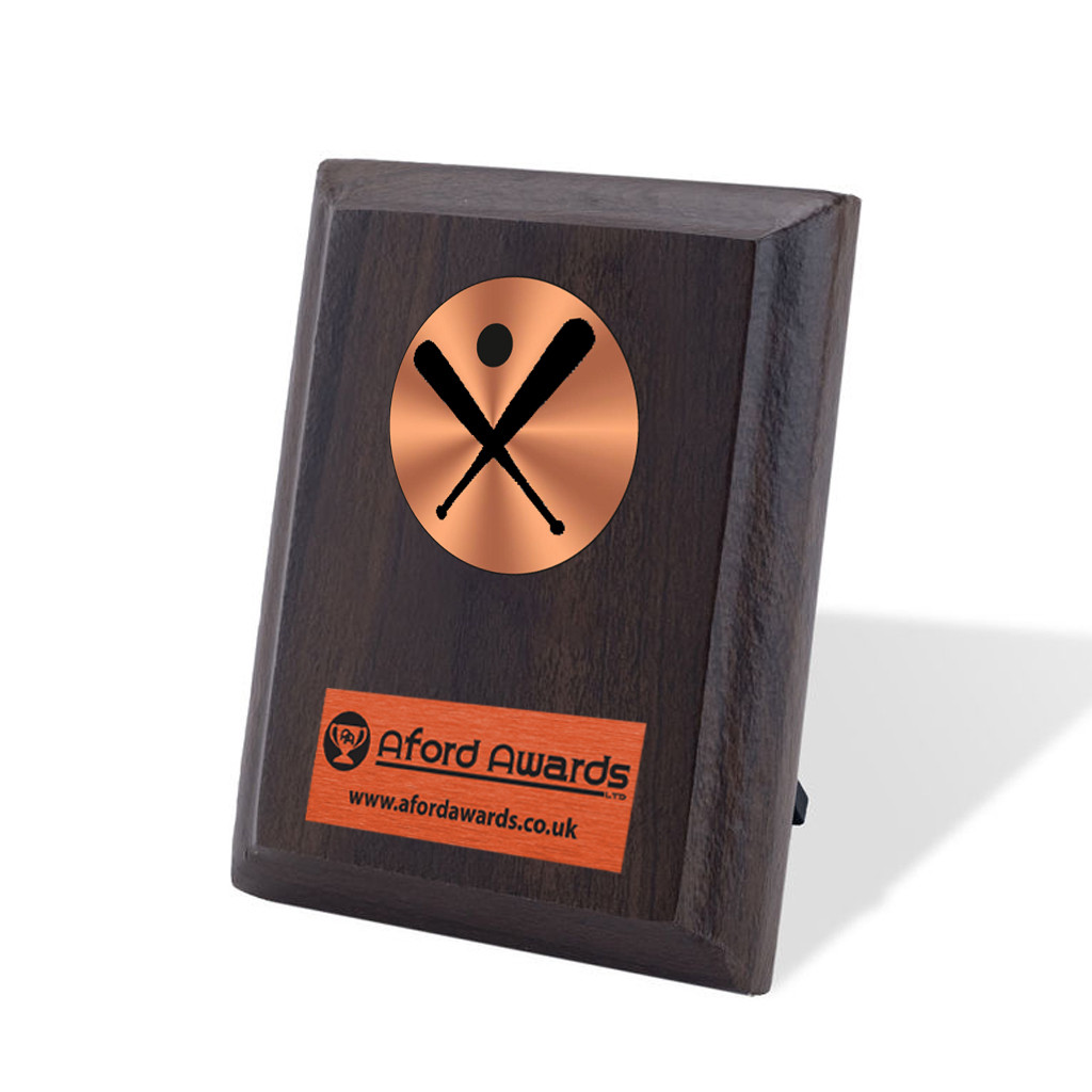 Rounders Walnut Plaque with Strut