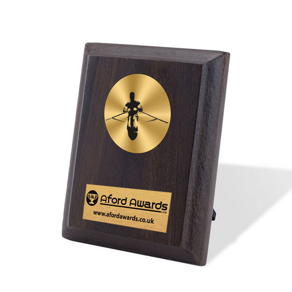 Rowing Walnut Plaque with Strut