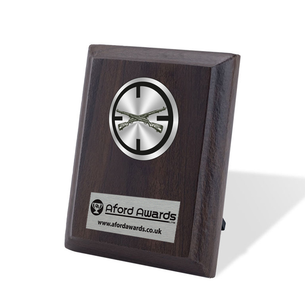 Shooting Walnut Plaque with Strut