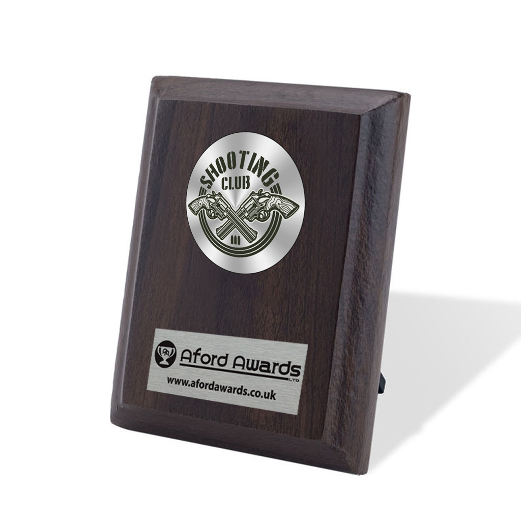 Shooting Walnut Plaque with Strut