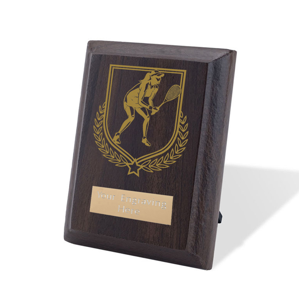 UV Colour Printed Squash Walnut Plaque with Strut