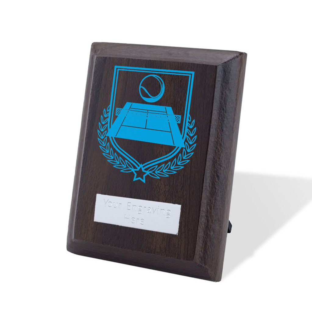 UV Colour Printed Tennis Walnut Plaque with Strut