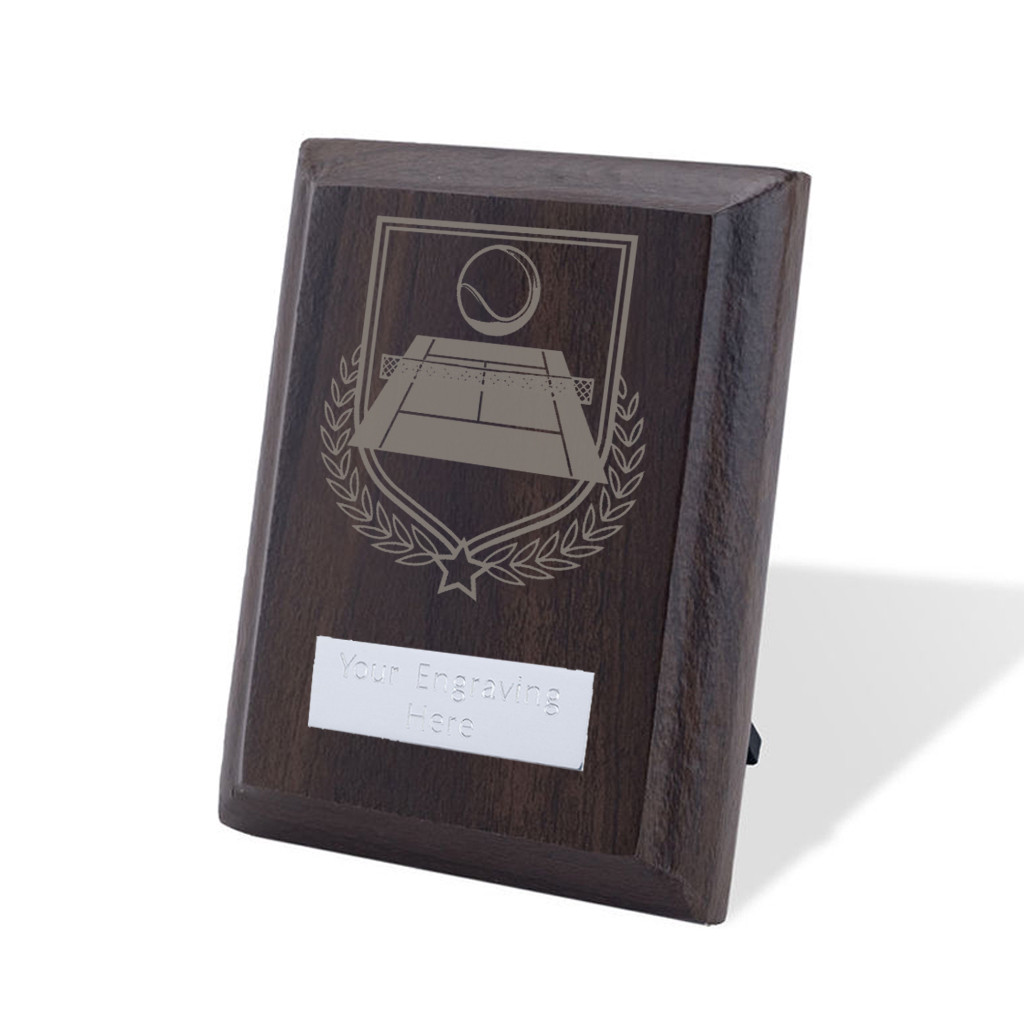 UV Colour Printed Tennis Walnut Plaque with Strut