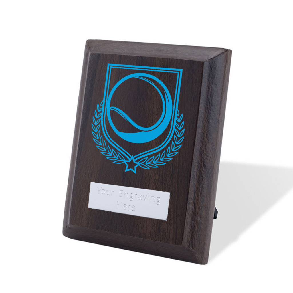 UV Colour Printed Tennis Walnut Plaque with Strut