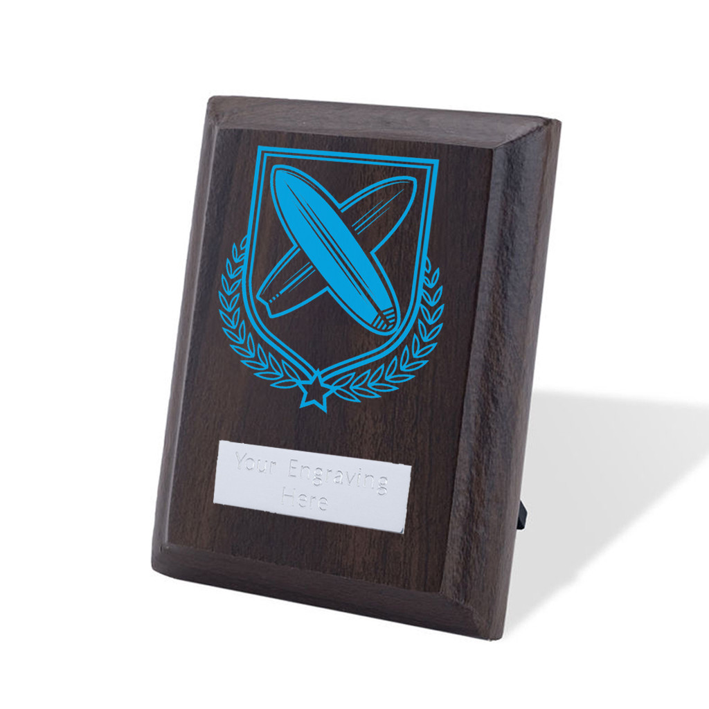 UV Colour Printed Surfing Walnut Plaque with Strut
