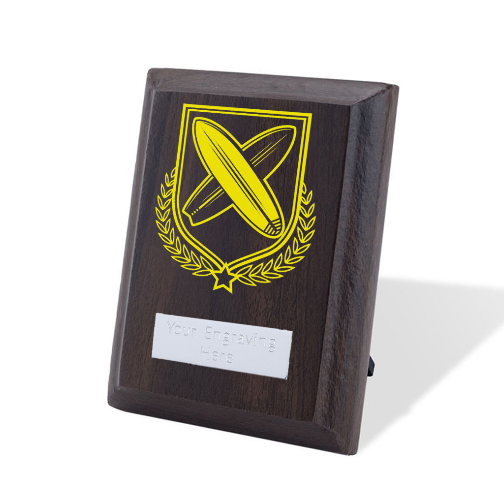 UV Colour Printed Surfing Walnut Plaque with Strut