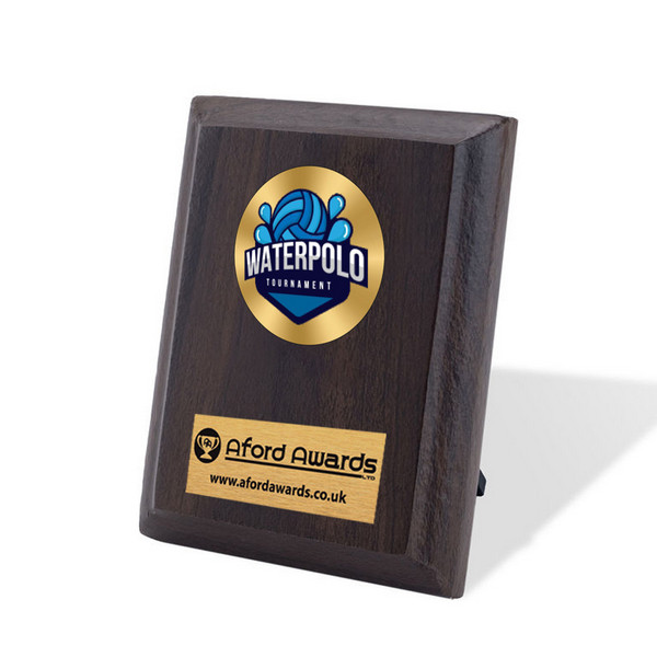 Water Polo Walnut Plaque with Strut
