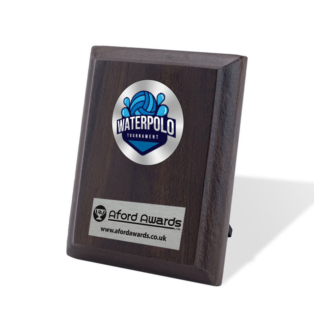 Water Polo Walnut Plaque with Strut