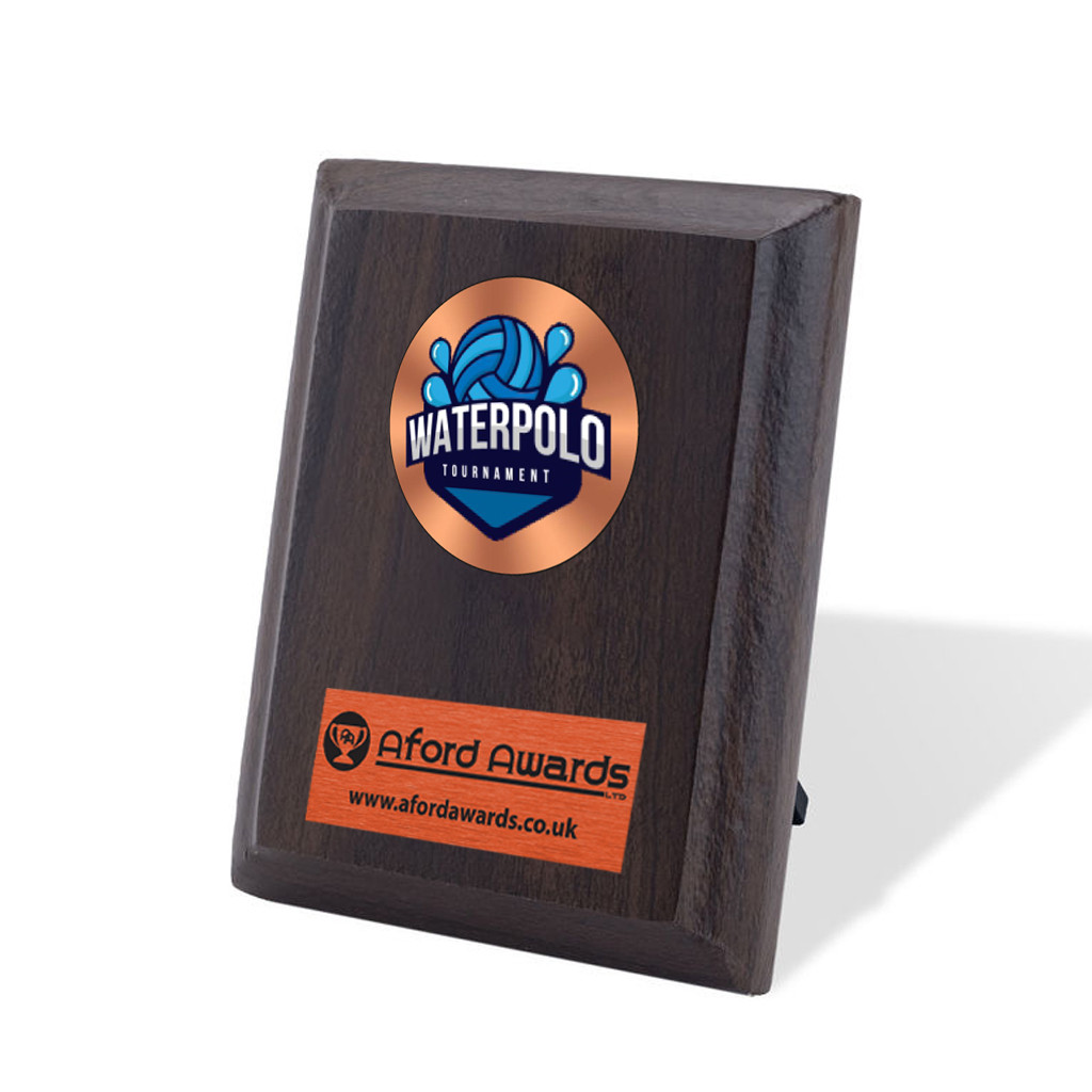 Water Polo Walnut Plaque with Strut