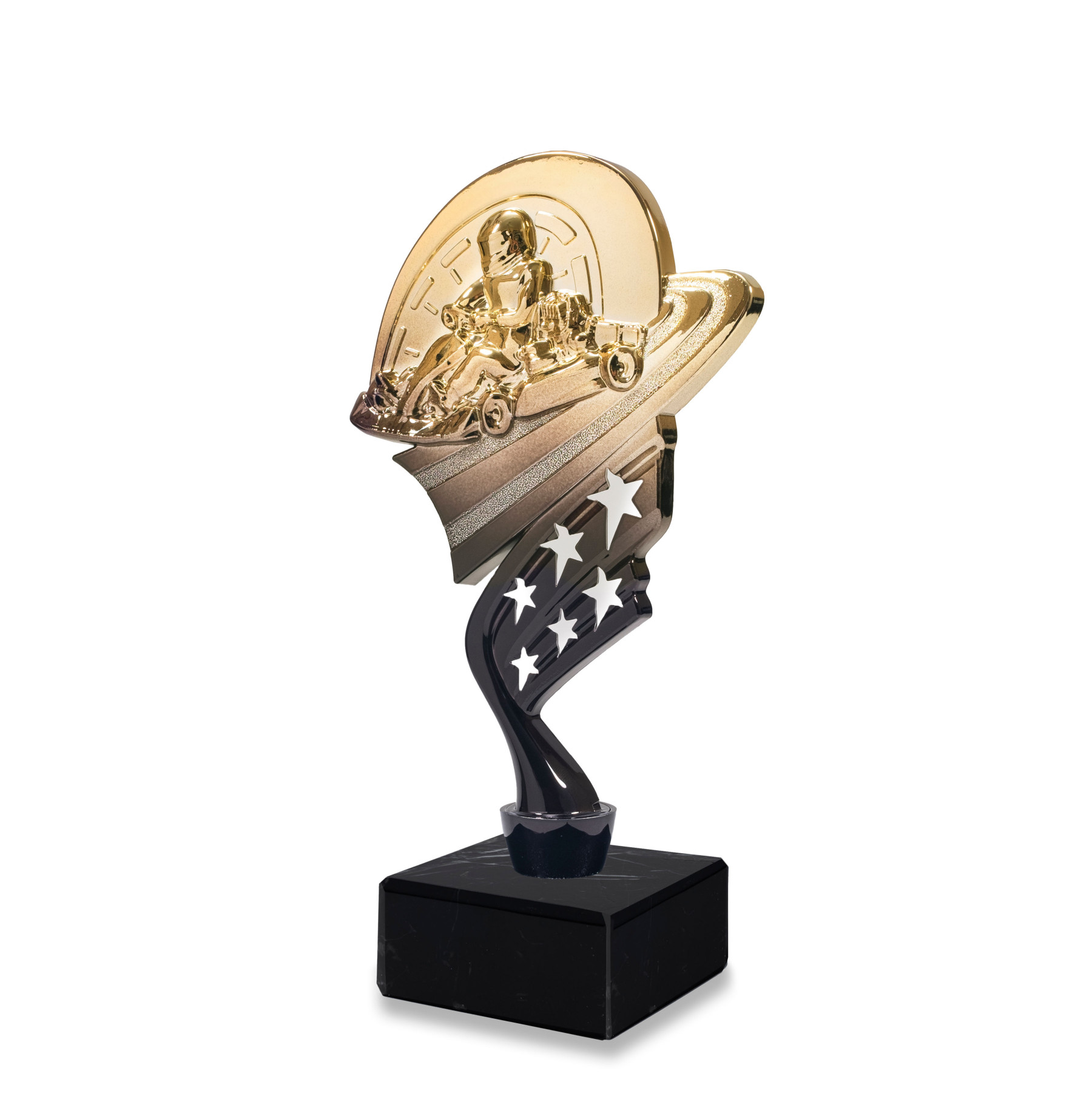 Go Karting Trophy - Gold, Silver & Bronze