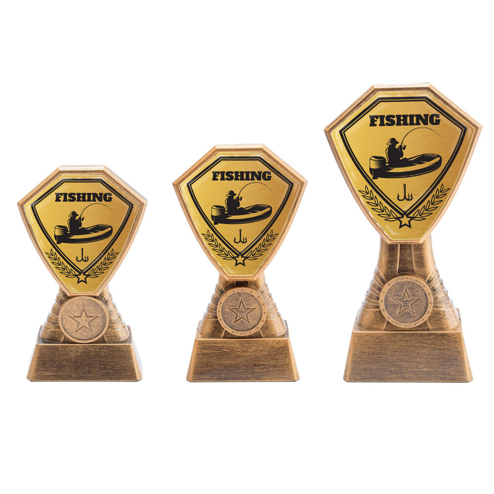 Antique Gold Fishing Plastic Tower