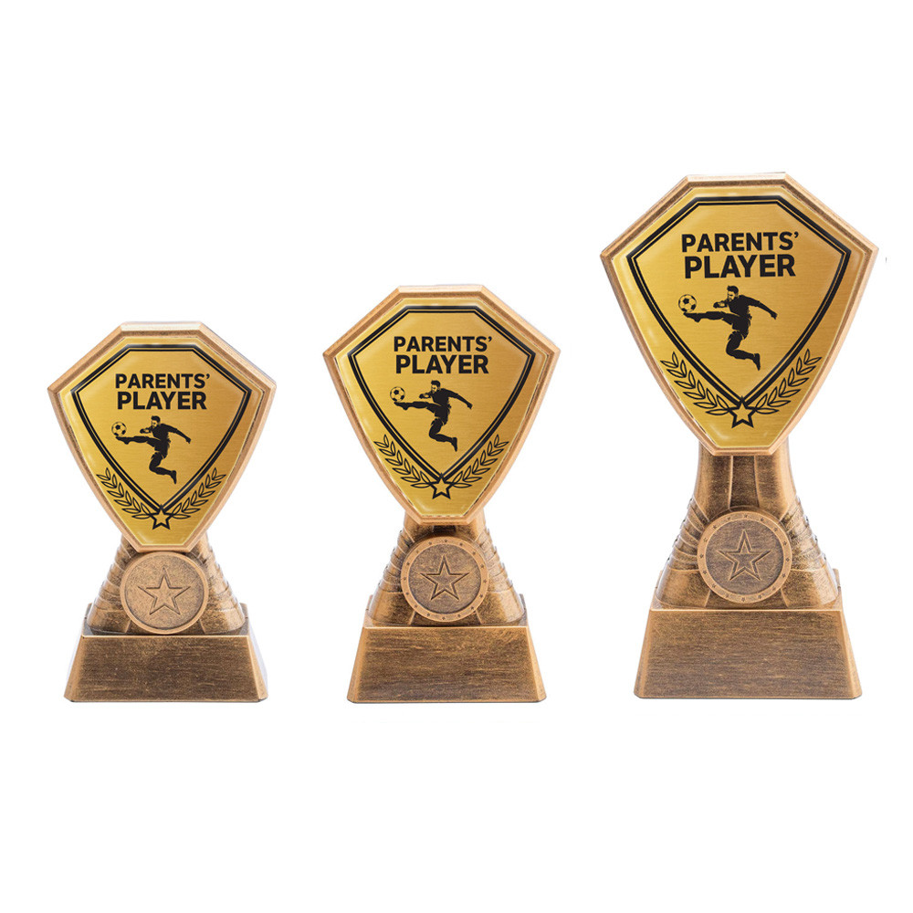 Antique Gold Parent's Player Football Plastic Tower