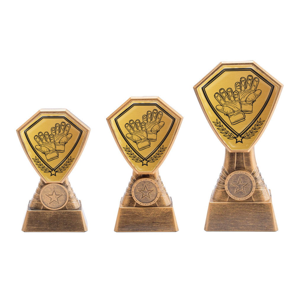 Antique Gold Football Goalkeeper Plastic Tower