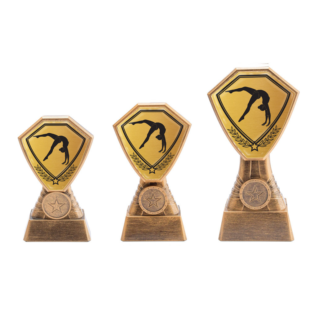 Antique Gold Gymnastics Plastic Tower