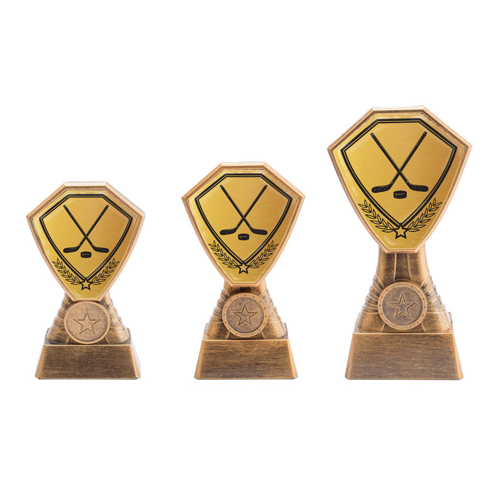 Antique Gold Ice Hockey Plastic Tower