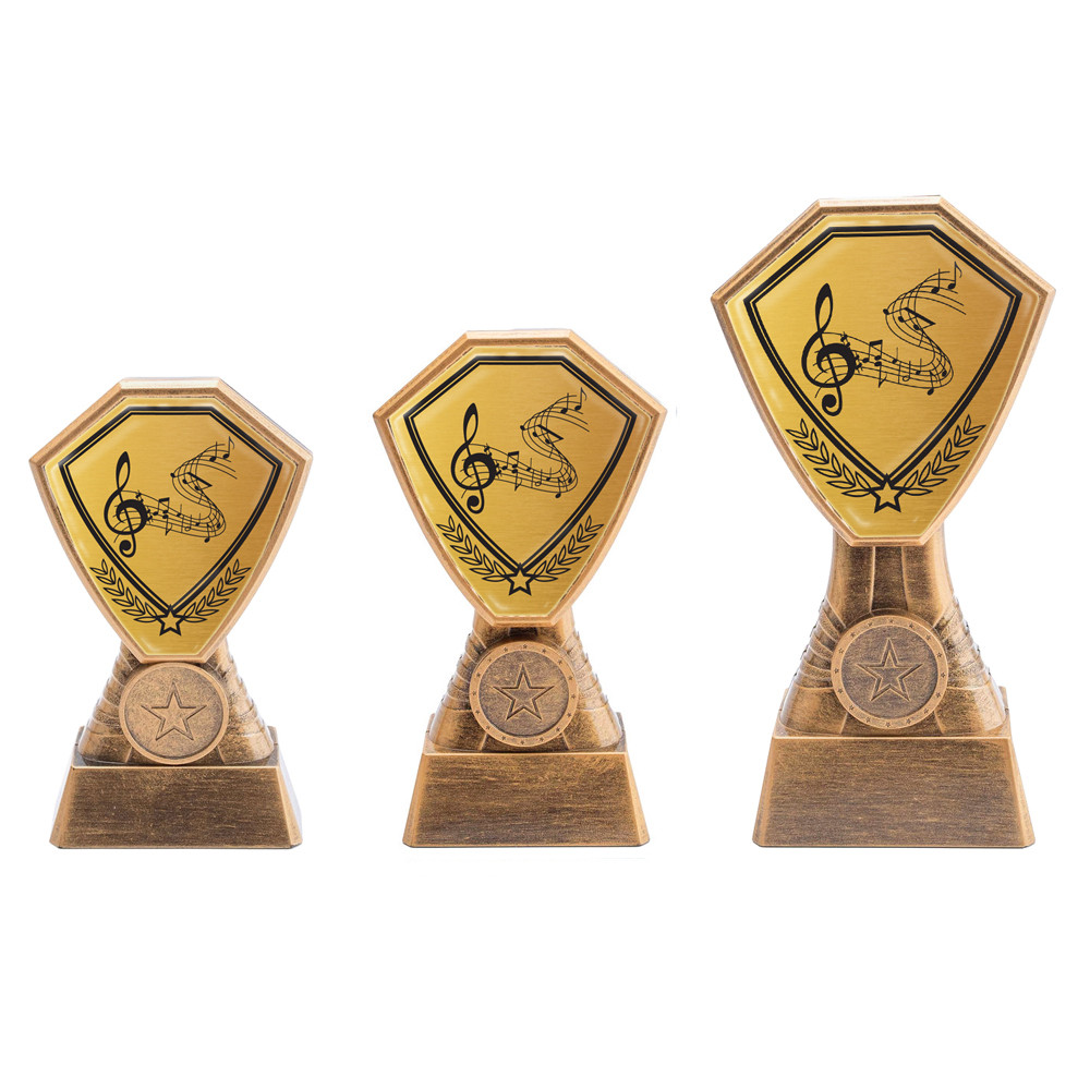 Antique Gold Music Notes Plastic Tower