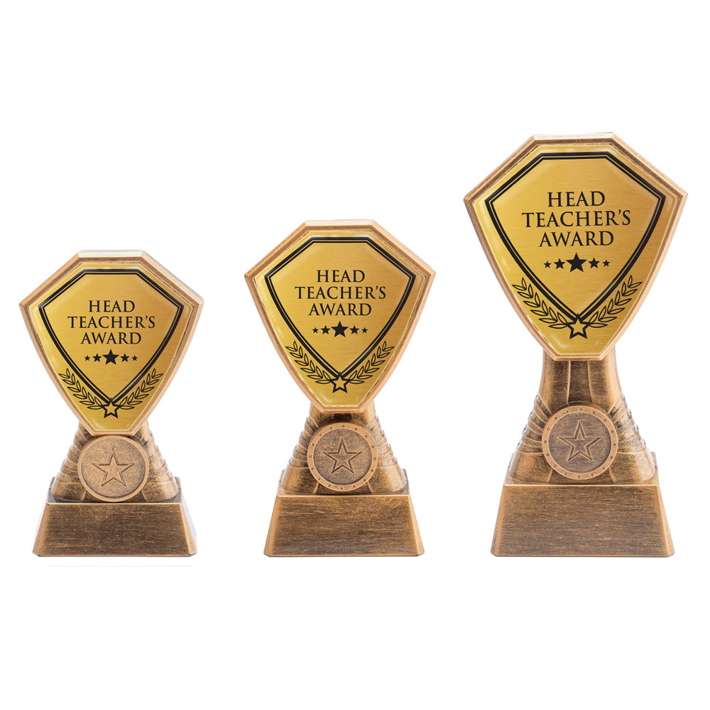 Antique Gold Head Teacher's Award Plastic Tower