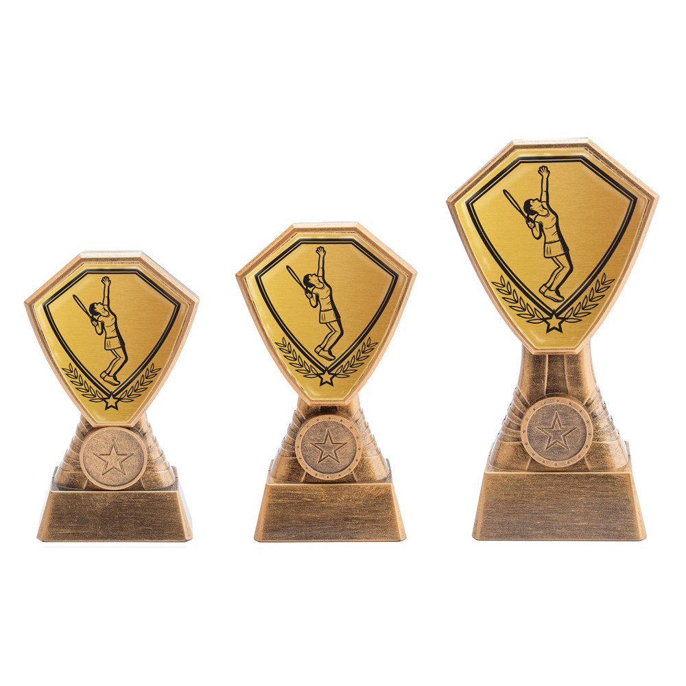 Antique Gold Ladies Tennis Plastic Tower